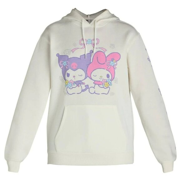 Sanrio My Melody & Kuromi Graphic Hoodie Womens Juniors Medium 8-10 White - Picture 1 of 9